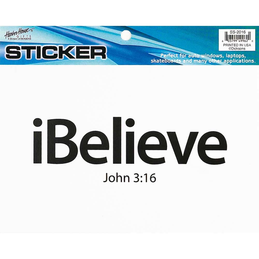 WINDOW STICKER-MYLAR-I BELIEVE