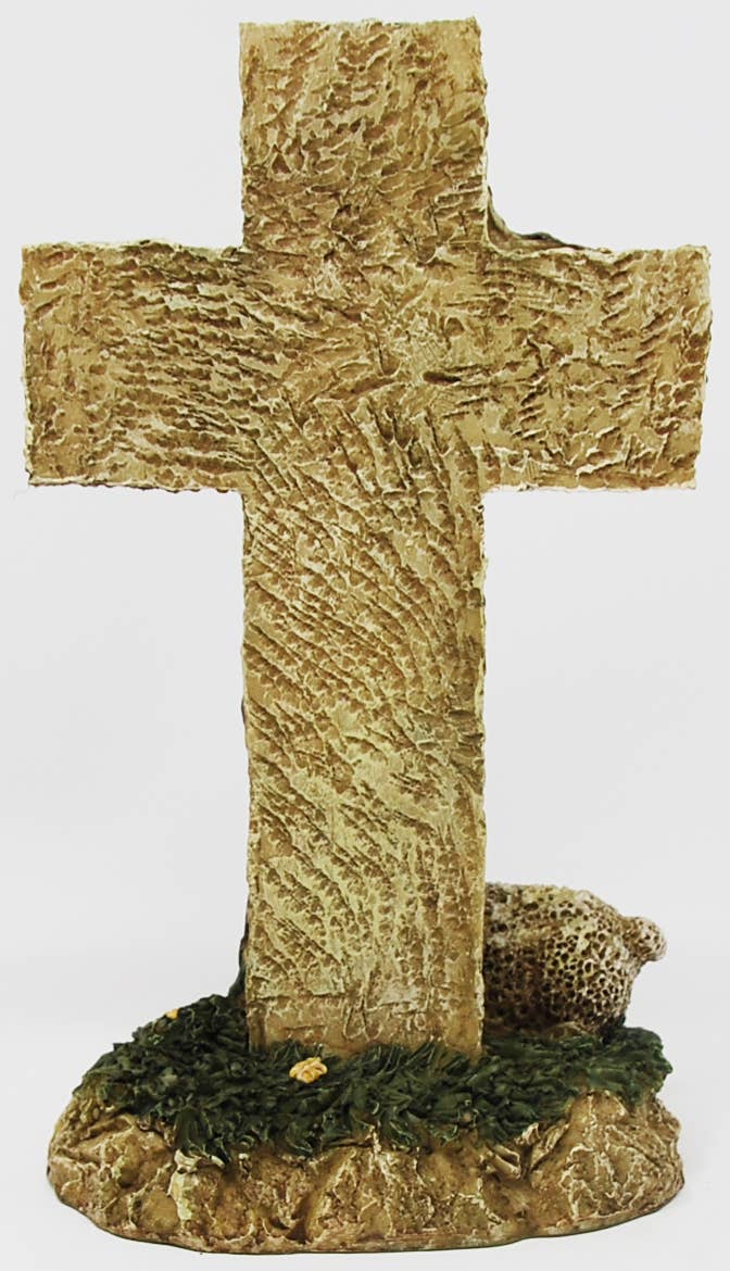 John 14:27 Cross Figurine w/ Lamb