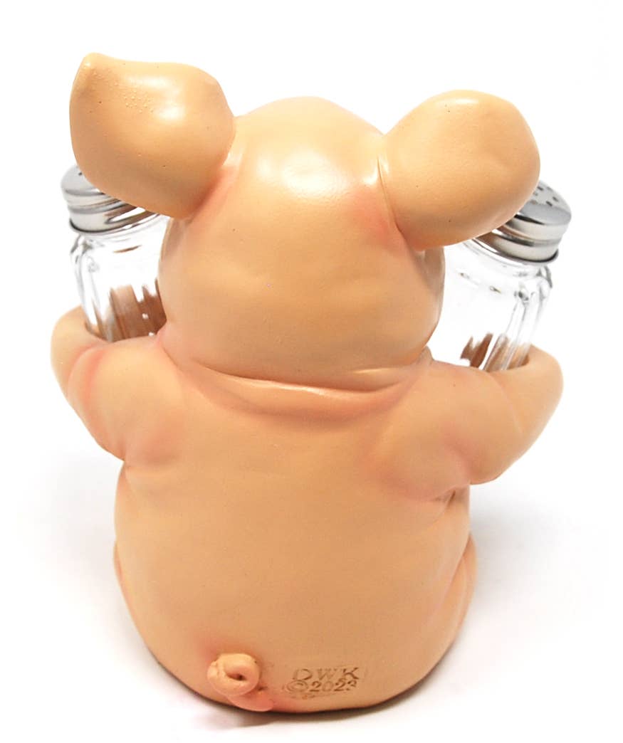 Sitting Pig Salt & Pepper Set 6.5"T