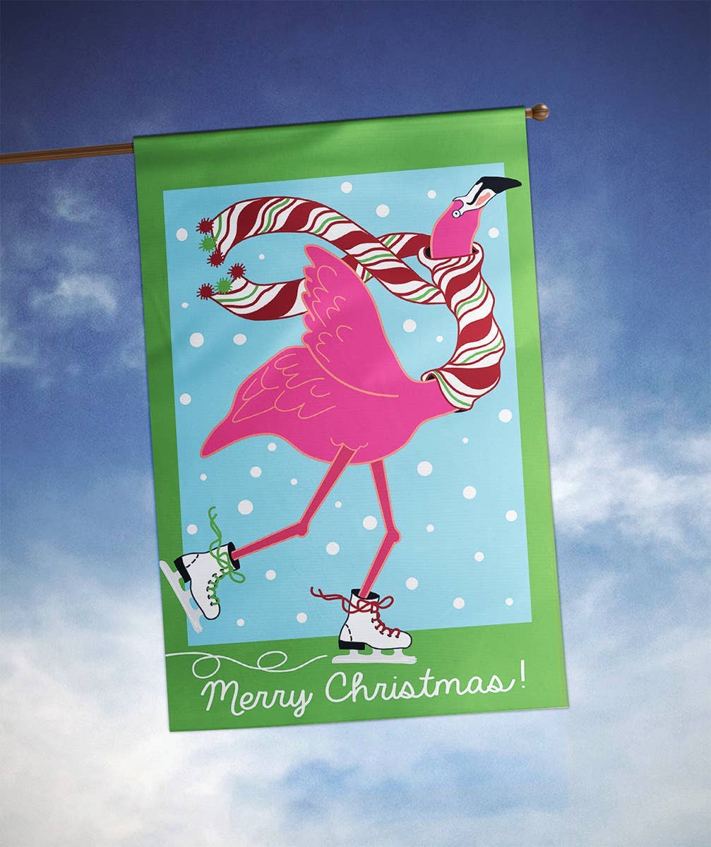 😲 Large Flamingo Skater Flag