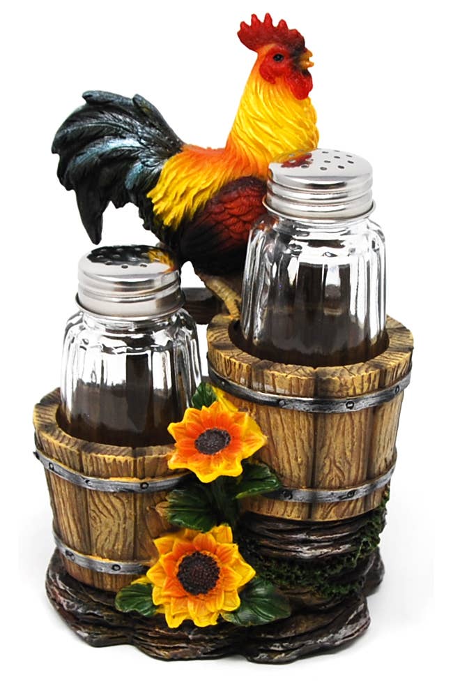 Rooster Salt & Pepper Set 6.5"T