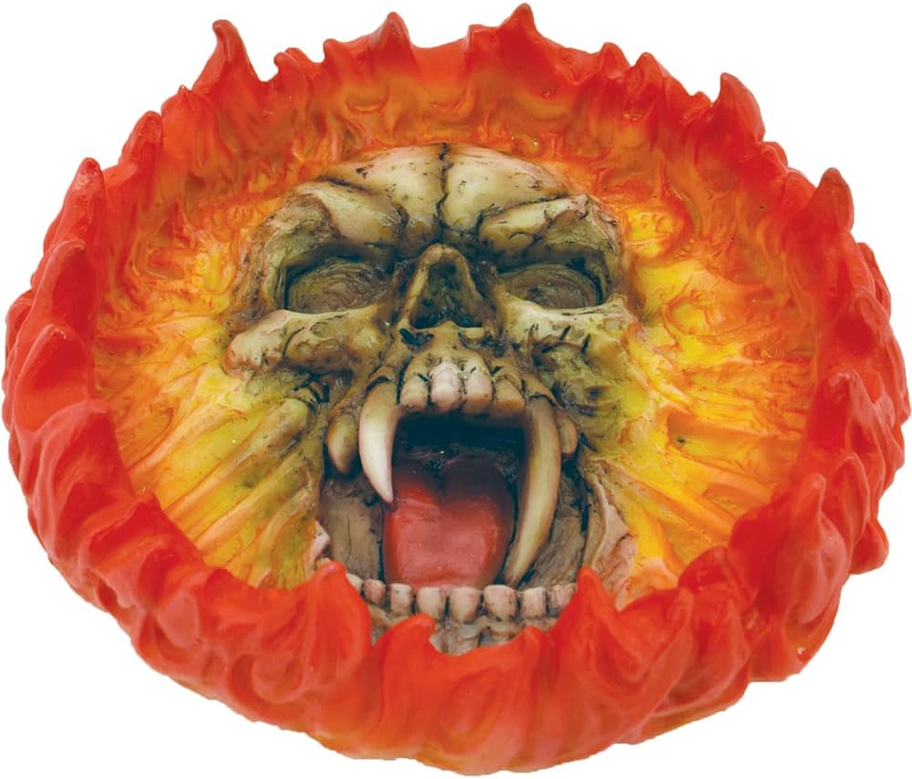 (Enlarge)   Fire Skull Ashtray