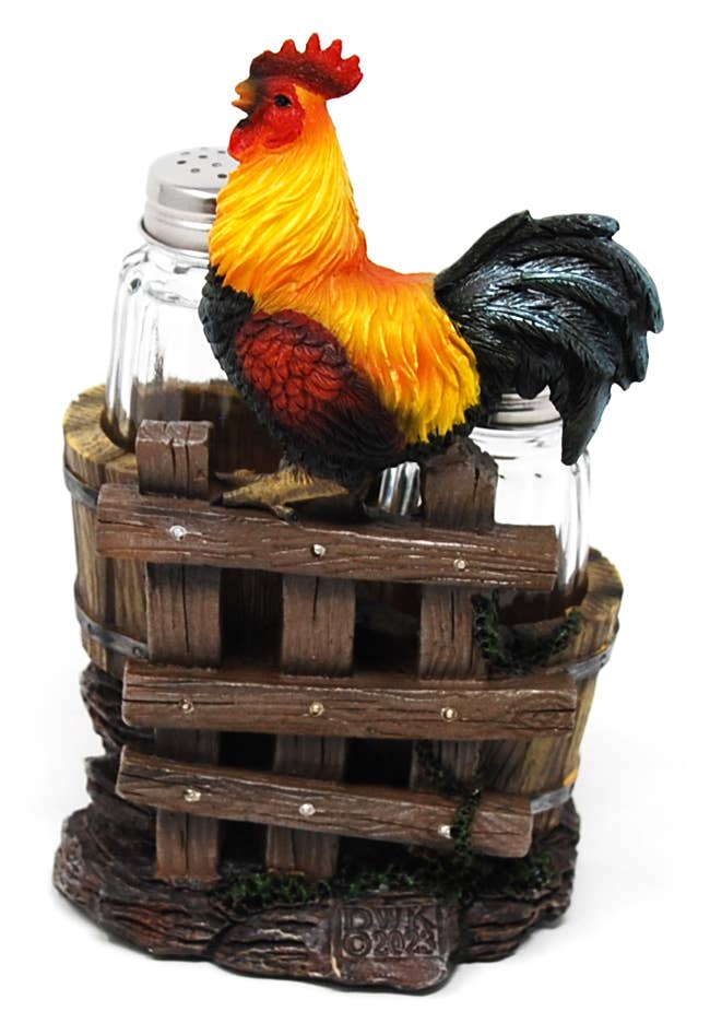 Rooster Salt & Pepper Set 6.5"T