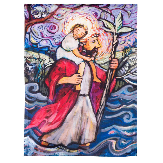 😲 🍗St. Christopher Polyester Garden Flag