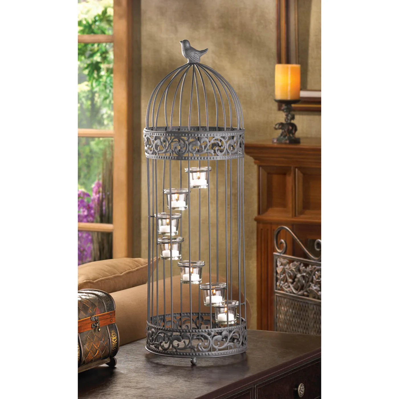 BIRDCAGE STAIRCASE CANDLE STAND