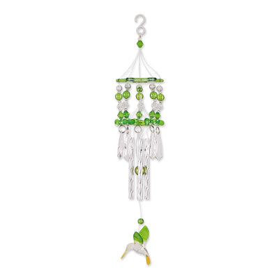 GREEN HUMMINGBIRD CHIMES