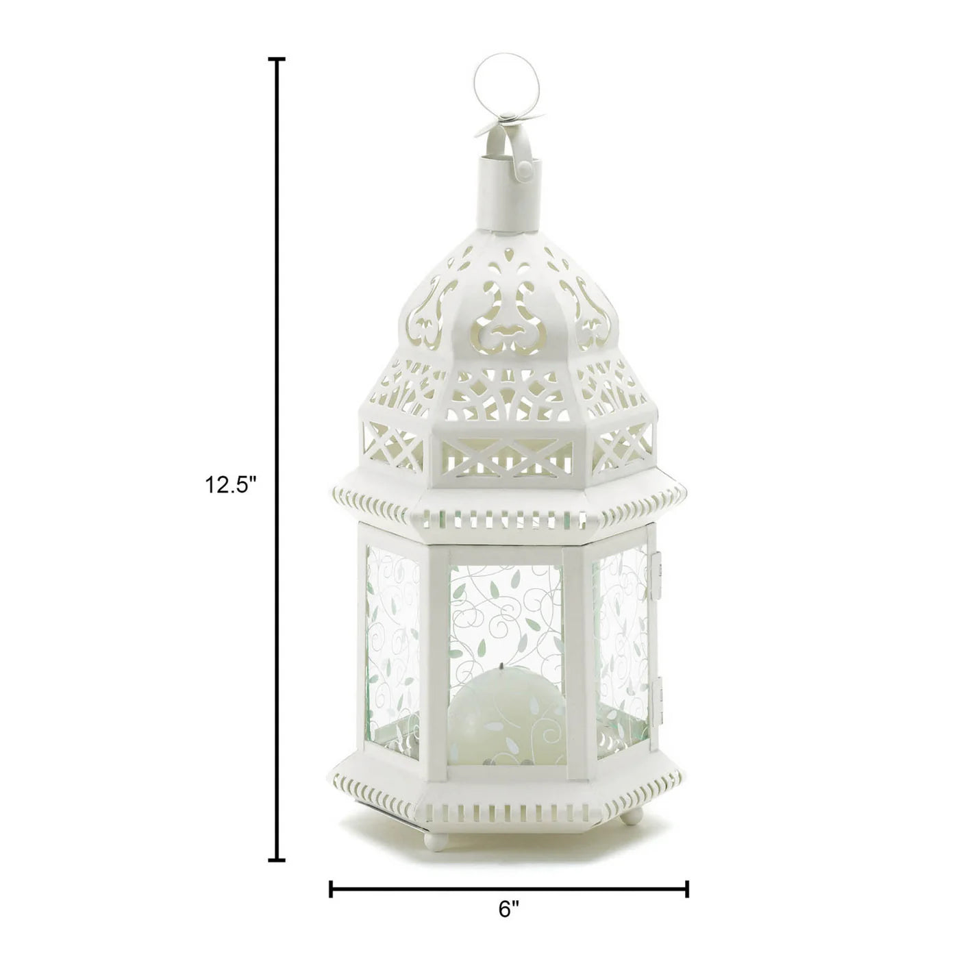 WHITE MOROCCAN LANTERN