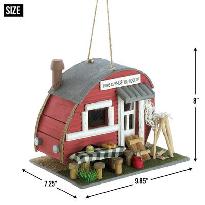 RED TRAILER BIRDHOUSE