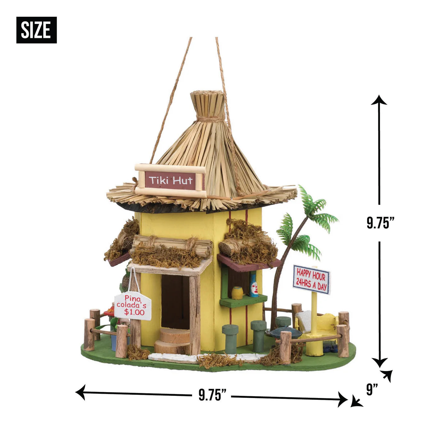 TIKI HUT BIRDHOUSE