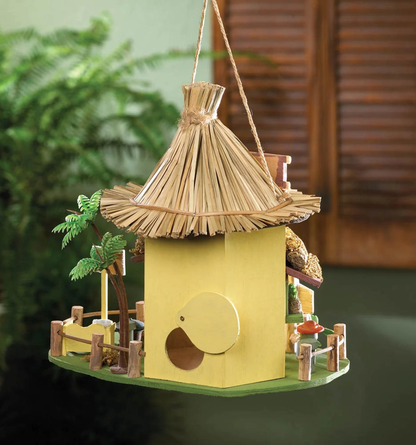 TIKI HUT BIRDHOUSE