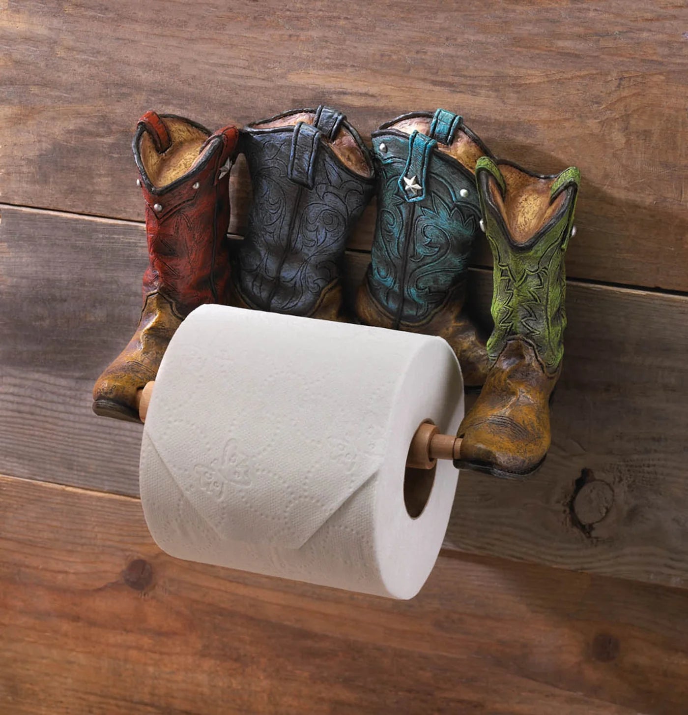 COWBOY BOOTS TOILET PAPER HOLDER