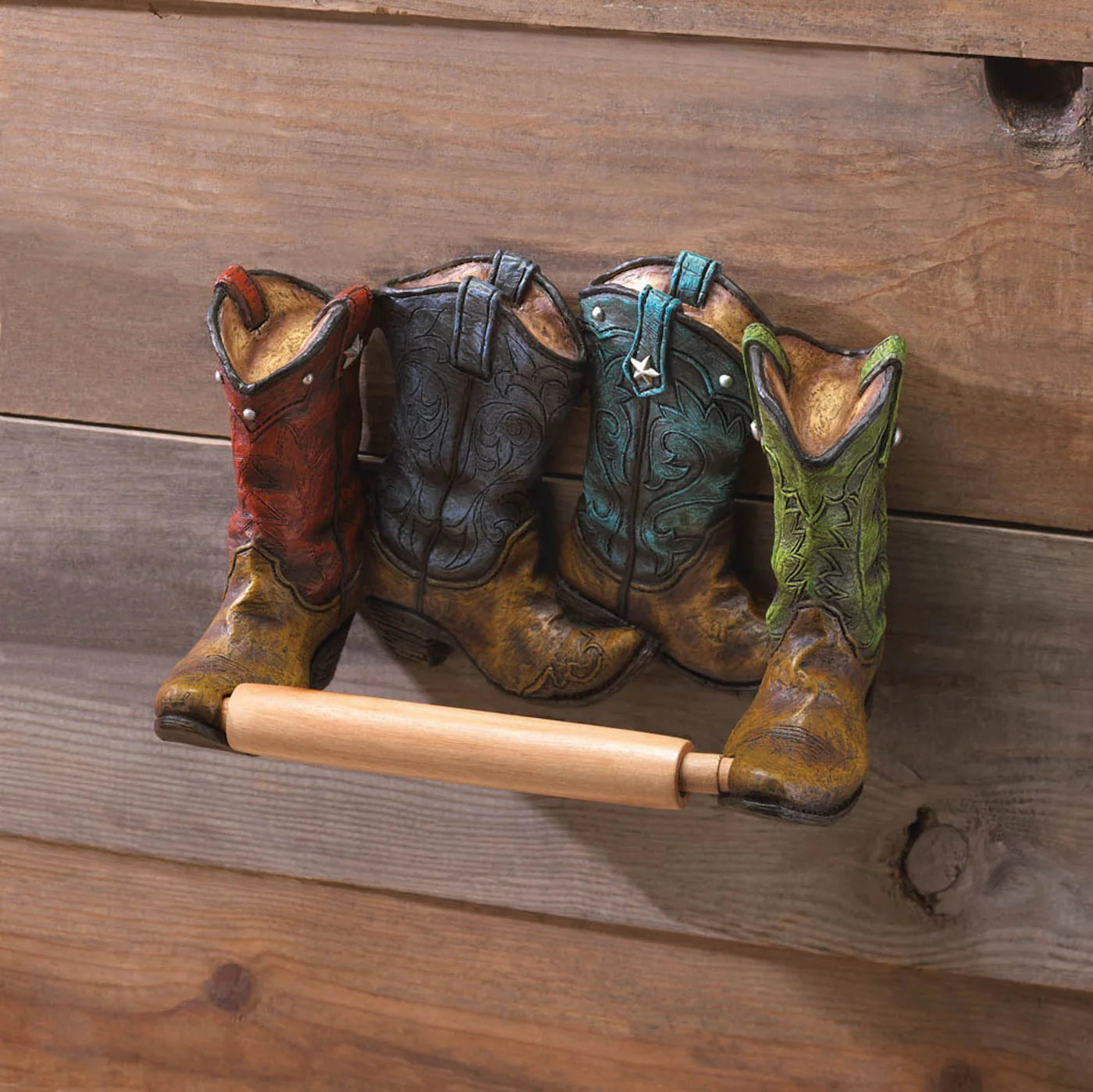 COWBOY BOOTS TOILET PAPER HOLDER