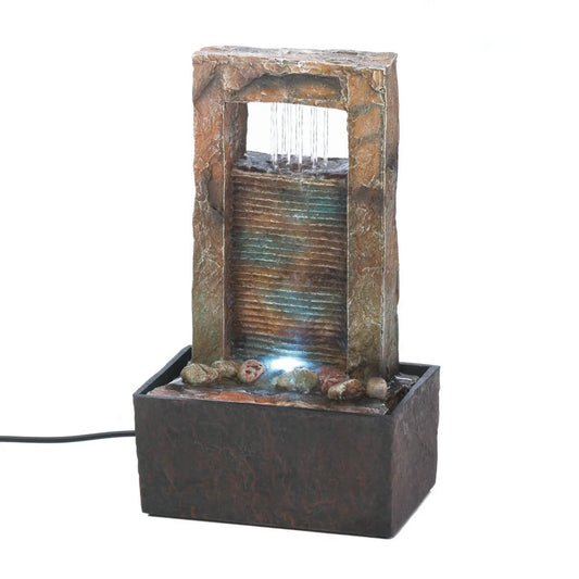 CASCADING WATER TABLETOP FOUNTAIN