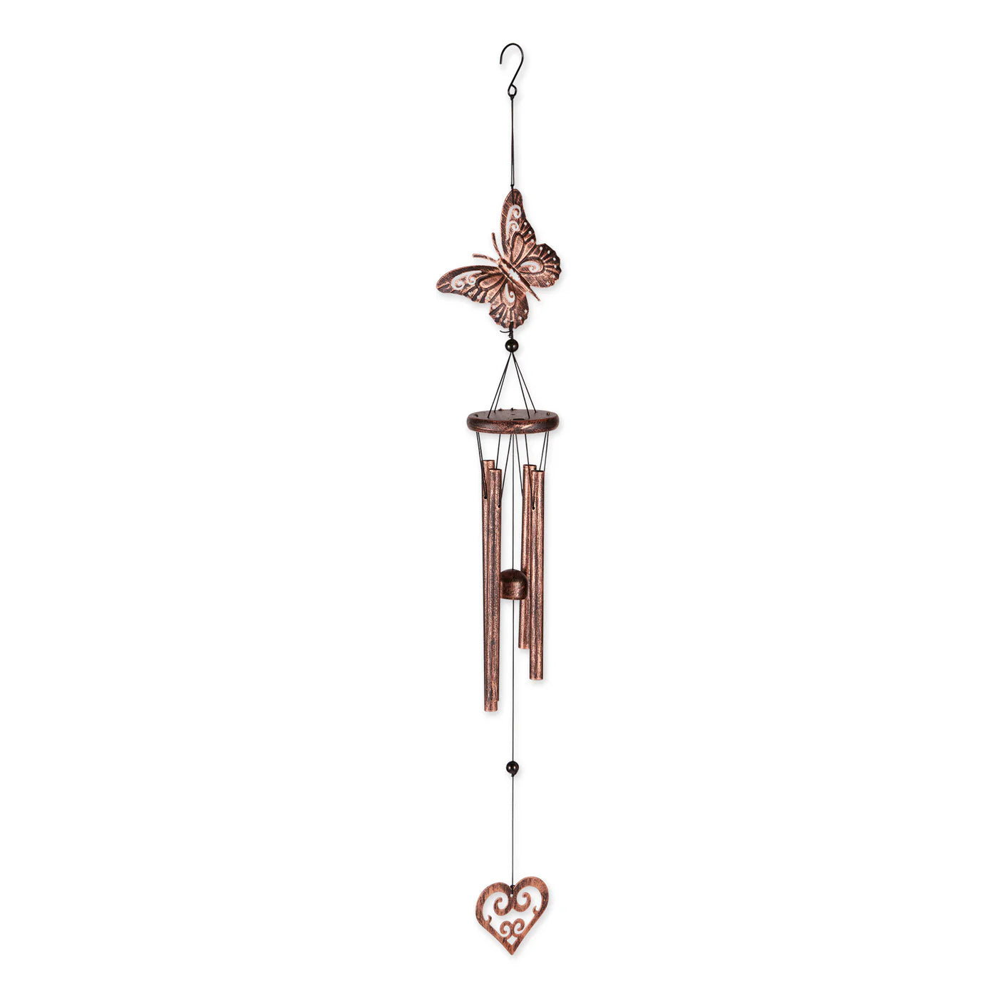 BUTTERFLY AND HEART WIND CHIMES