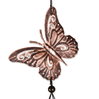 BUTTERFLY AND HEART WIND CHIMES