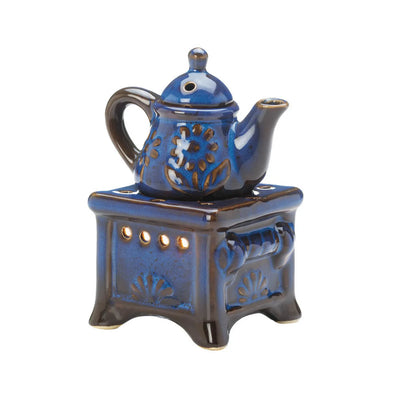 BLUE TEAPOT STOVE OIL WARMER