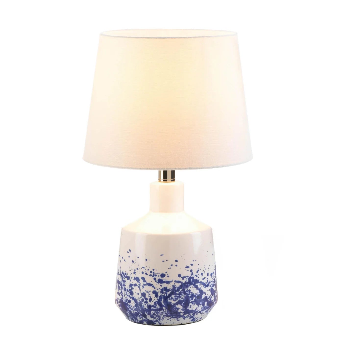 WHITE AND BLUE SPLASH TABLE LAMP