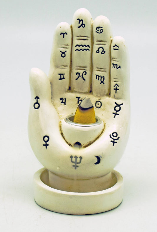 Palmistry Hand Back Flow Incense Burner