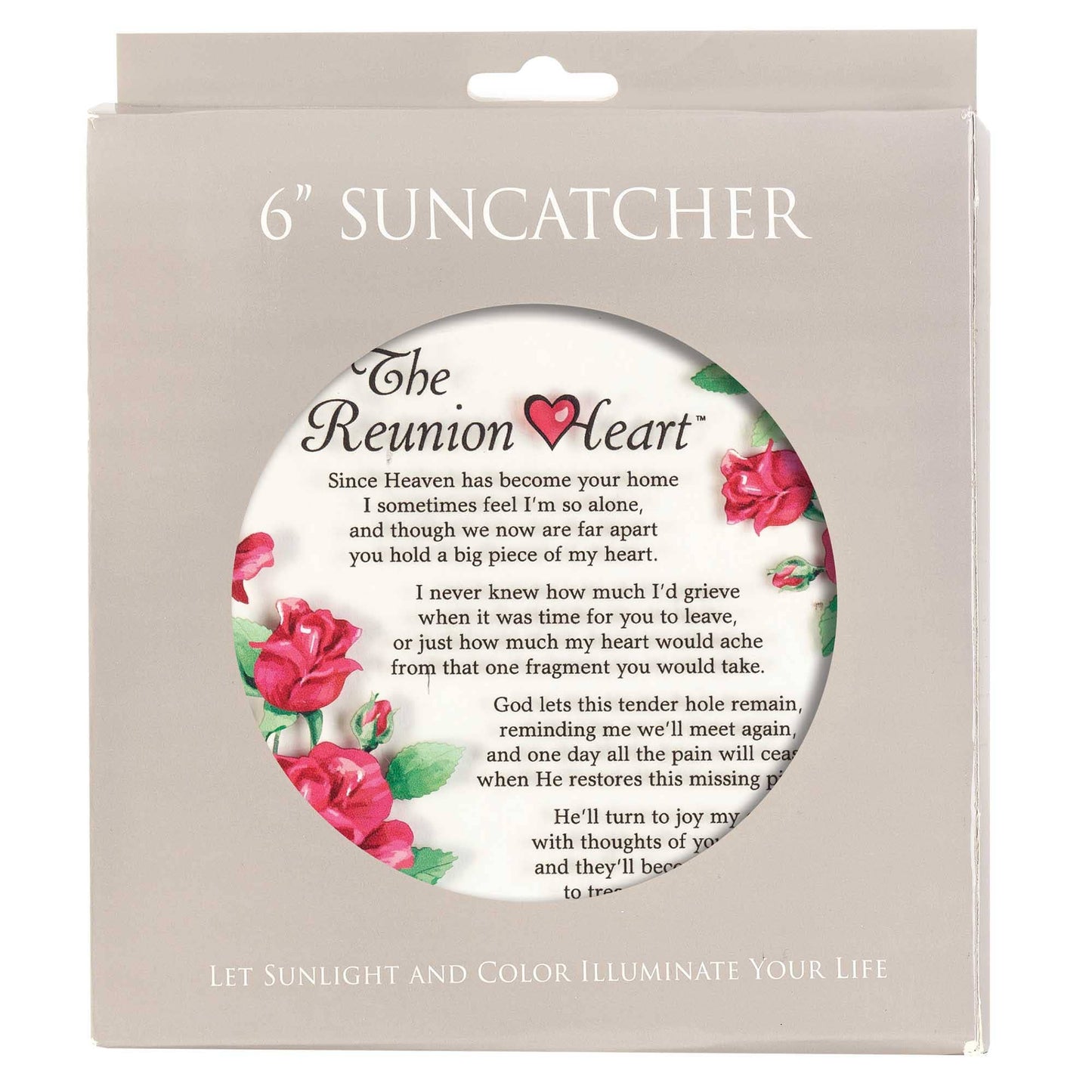 THE REUNION HEART POEM SUNCATCHER