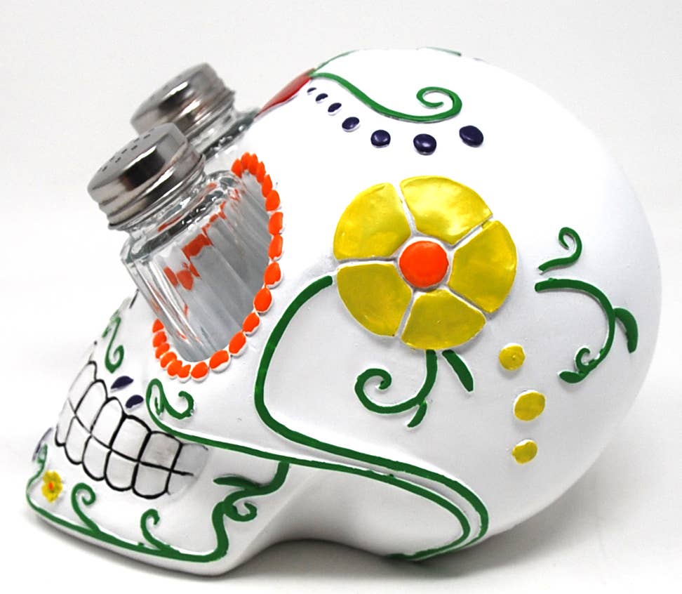 Sugar Skull Salt & Pepper Set - 7"