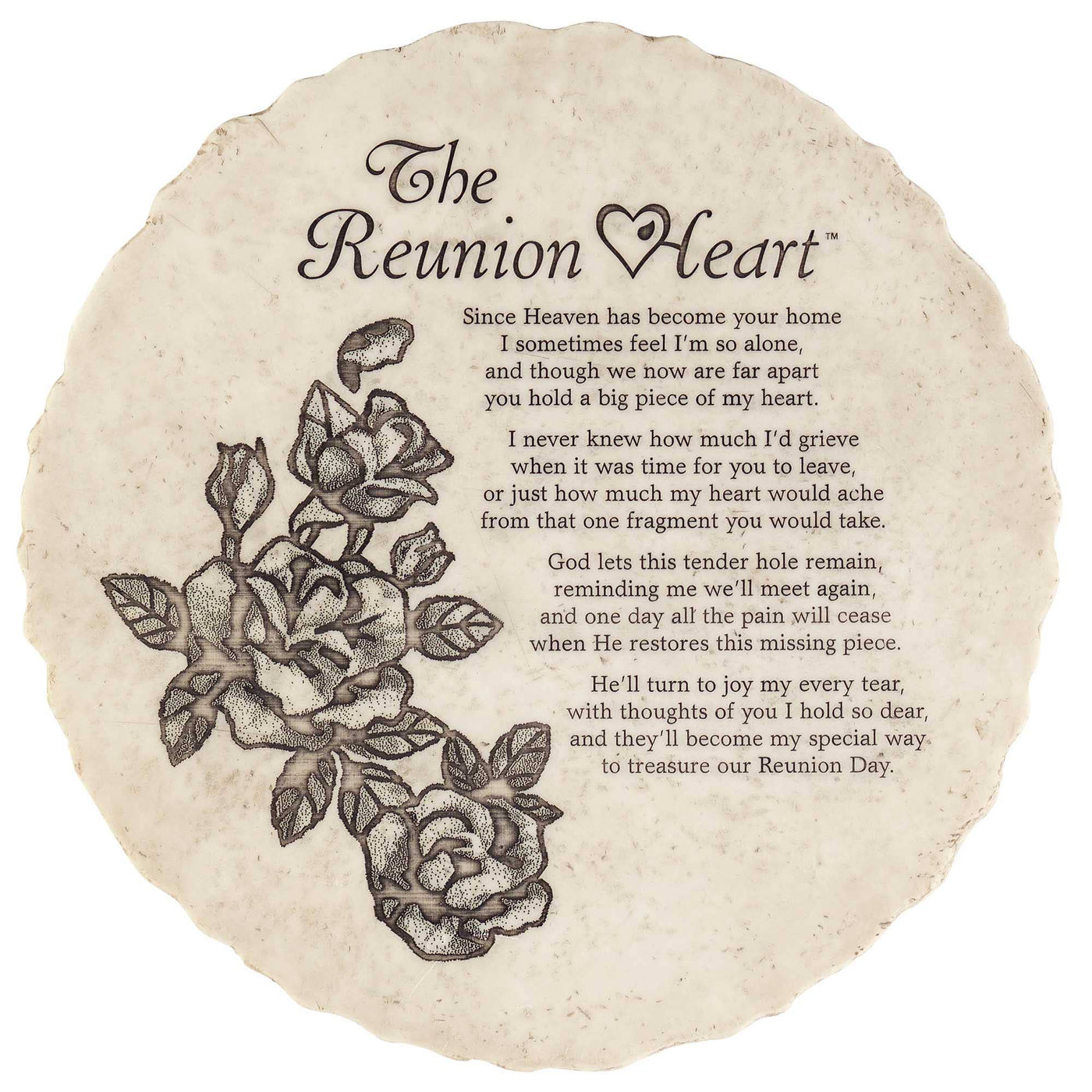 THE REUNION HEART STEPPING STONE RESIN