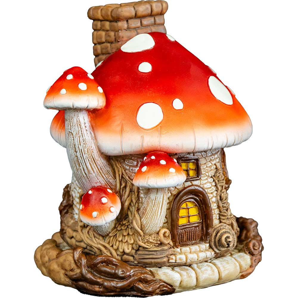 Polyresin Cone Burner - Mushroom House