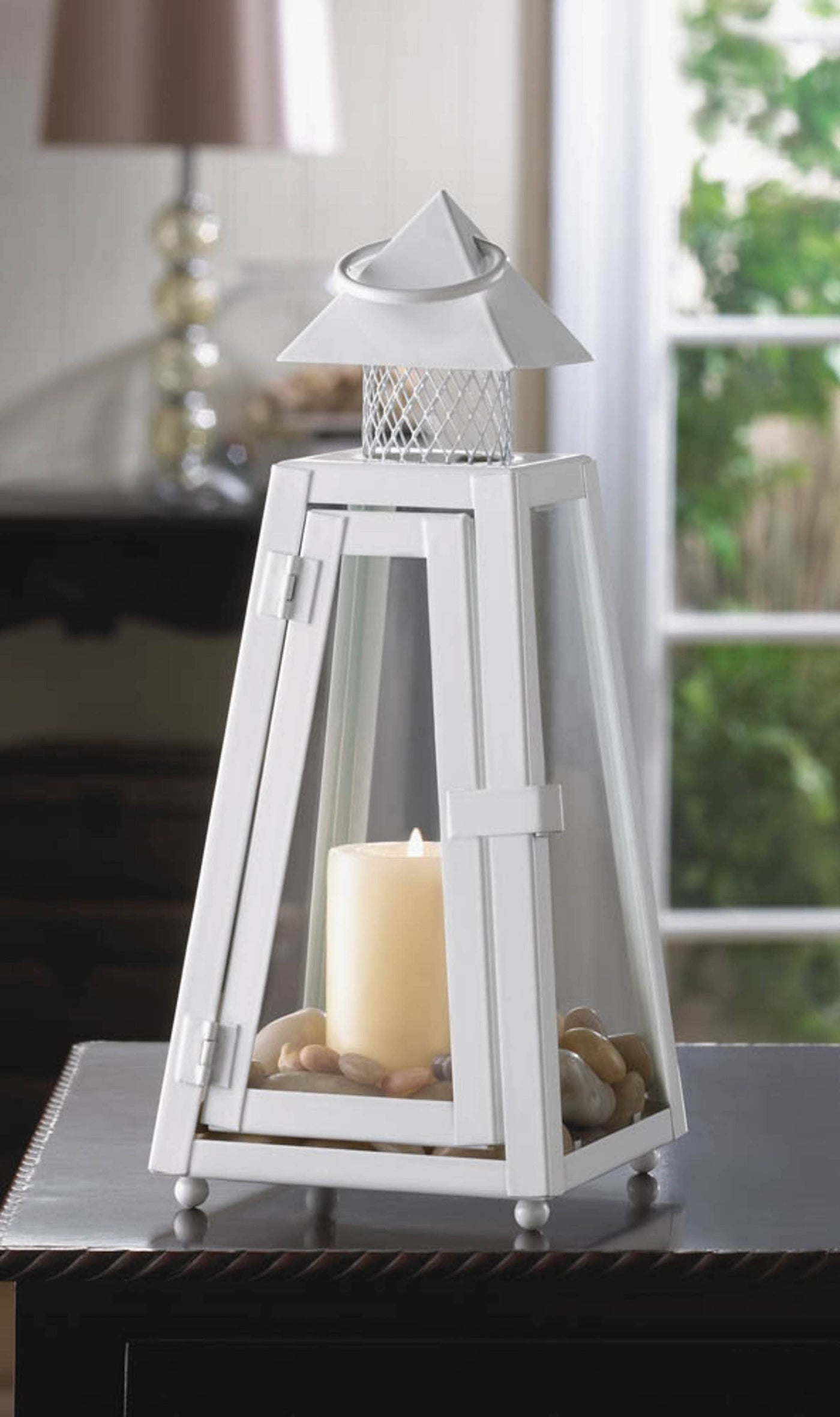 Summit White Candle Lantern