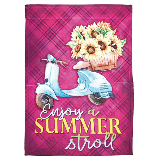 😲 ENJOY A SUMMER STROLL PRINT GARDEN FLAG