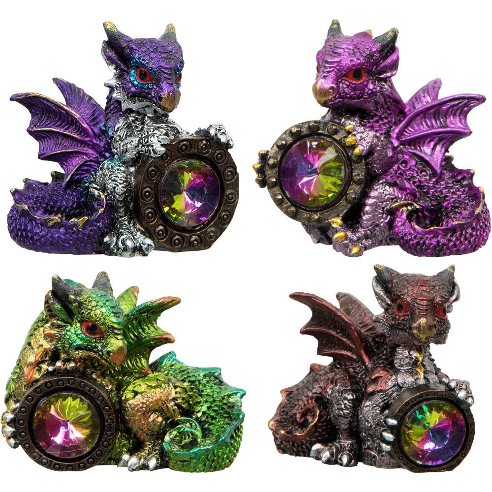 Small Cute Baby Dragon w/ Gem (Set of 4)