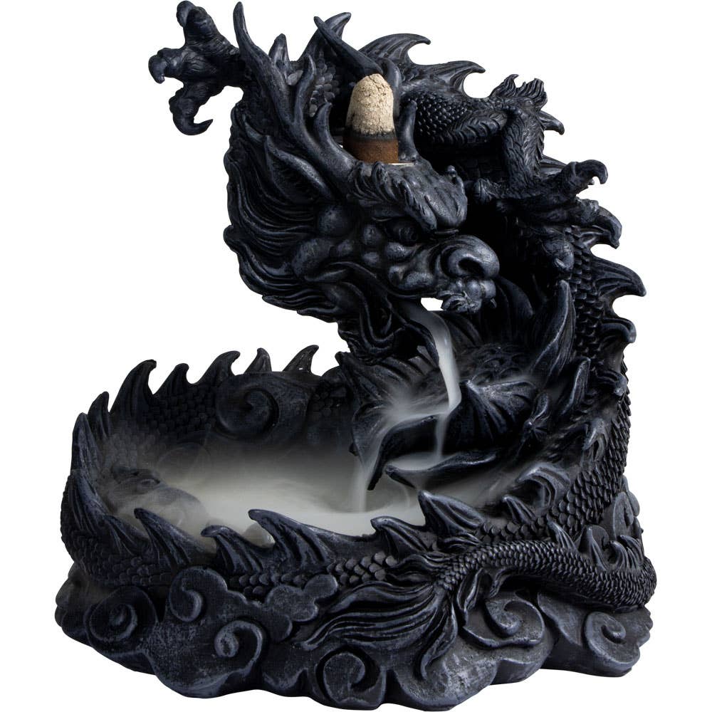 Polyresin Backflow Incense Burner - Chinese Dragon (Each)