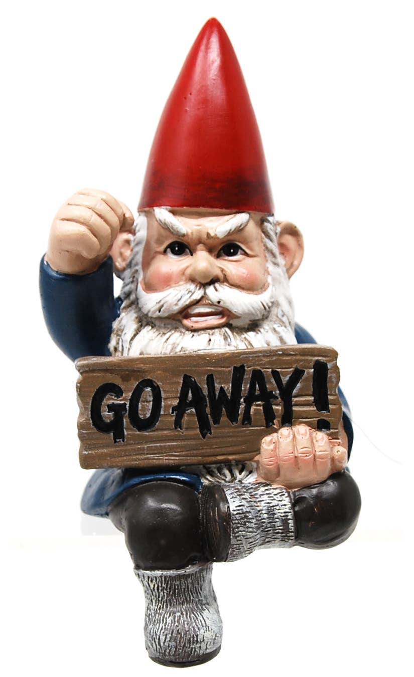 Go Away (Gnome Shelf Sitter) 6"H