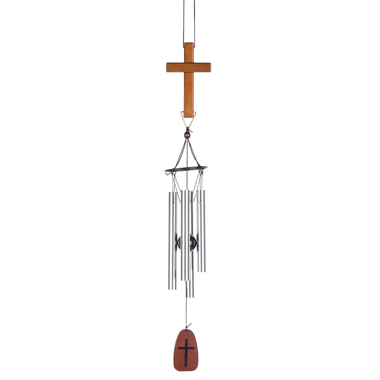 WINDCHIME BROWN CROSS ENGRAVED SAIL 36"