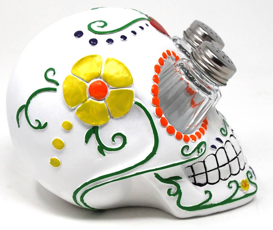 Sugar Skull Salt & Pepper Set - 7"