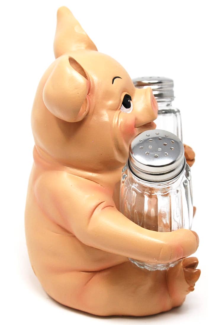 Sitting Pig Salt & Pepper Set 6.5"T